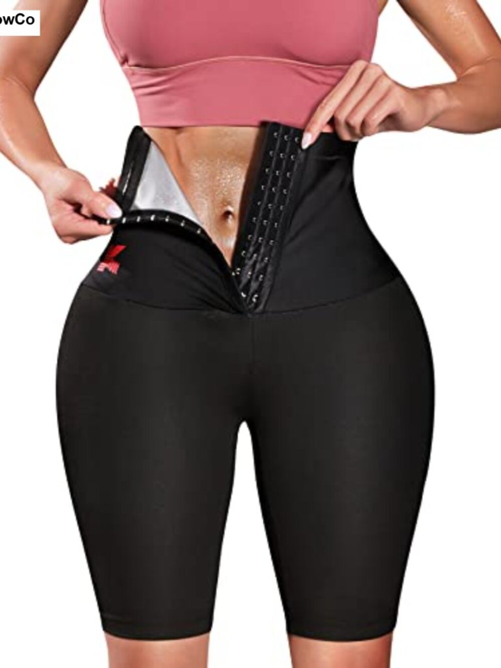 KUMAYES Women's Sauna Sweat Pants High Waist Compression Thermo Shorts Body